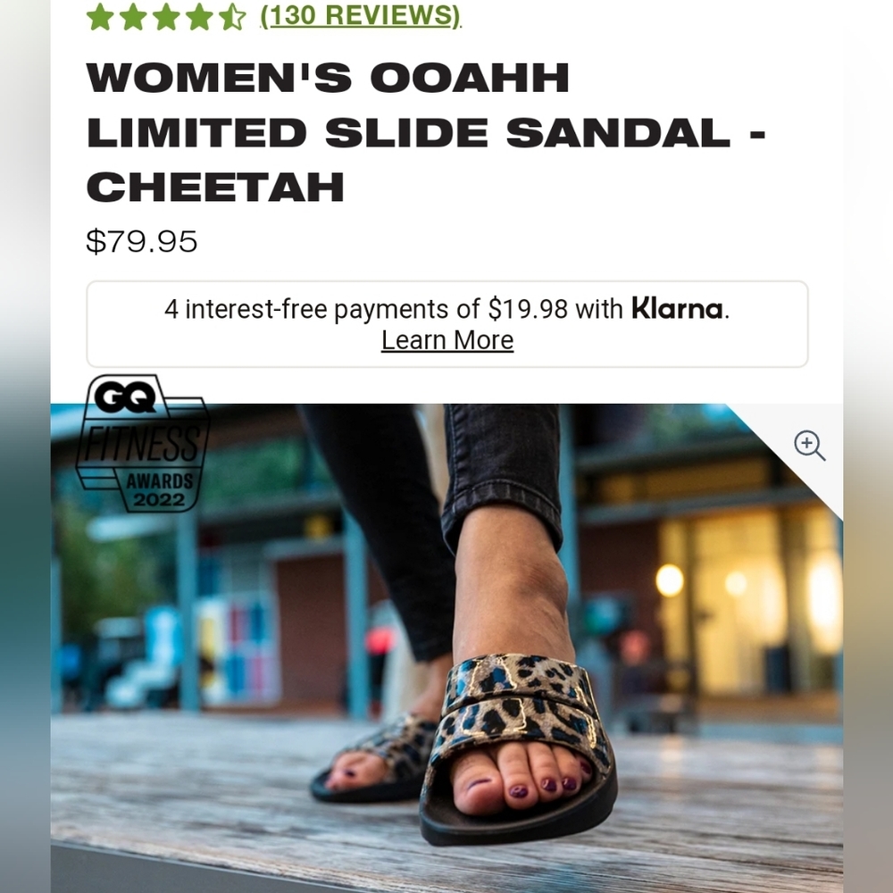 OOFOS OOAHH NWT - 7 -LEOPARD